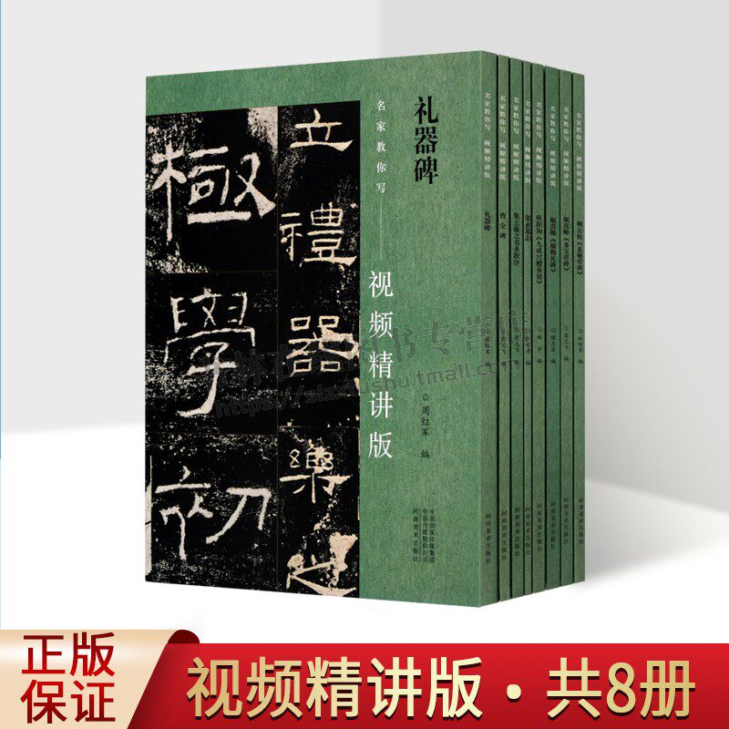 名家教你写视频精讲版系列（共八册）集王羲之书圣教序玄妙塔碑九城宫醴泉铭多宝塔碑张玄墓志颜卿礼碑 书法教材 河南美术出版社