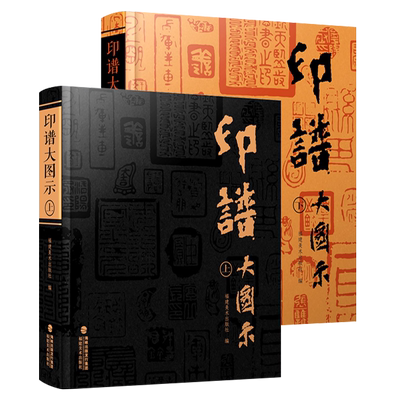 印谱大图示 全套2册 篆刻印谱6000余方古今名家邓散木陈巨来等图案图样汉官印私印鸟虫篆书法篆刻艺术临摹技法鉴赏工具参考书籍