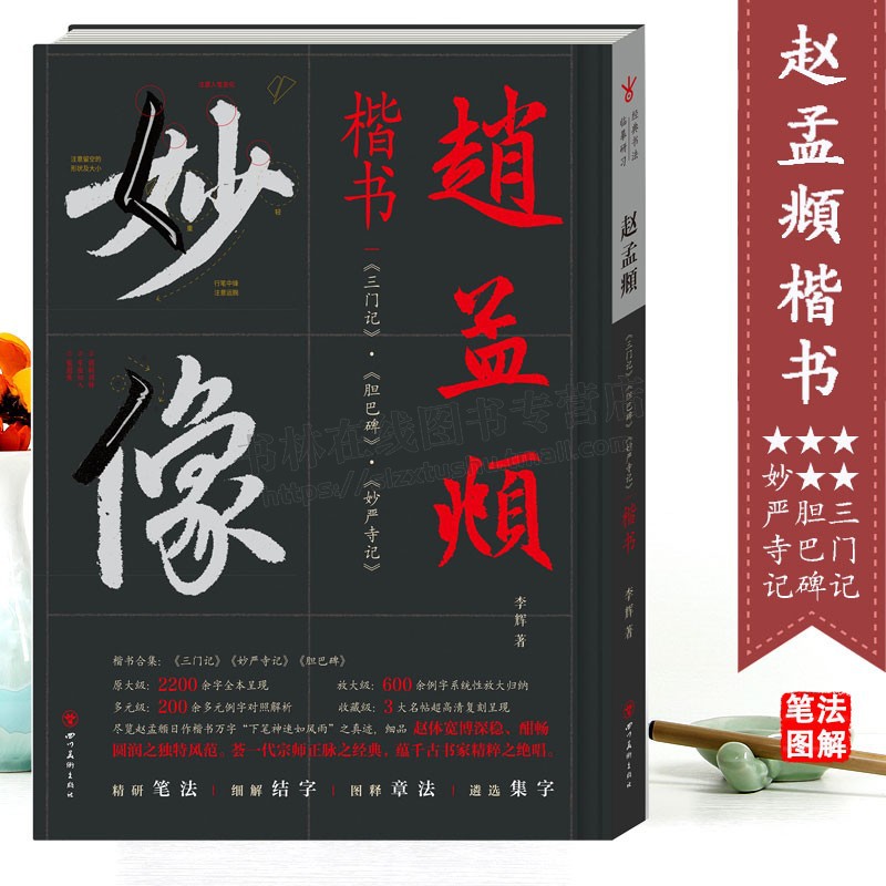 经典书法临摹研习赵孟頫精研笔法细解结字图释章法集字三门记胆巴碑妙严寺记经典精选精装畅销 正版书籍 北京颂雅风图书