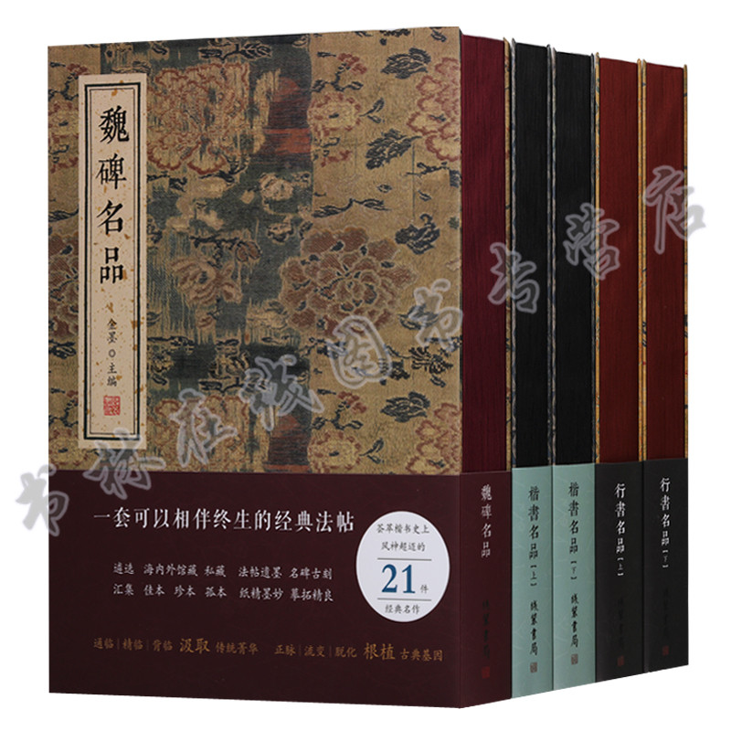 经典法帖名碑（5册）楷书名品行书名品魏碑名品 历代行书名家代表性作品集碑帖精选临摹书籍楷书行书鉴赏学习书籍 线装书局