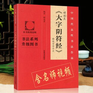 褚遂良 大字阴符经 精选百字卡片 书法技法教程书 书法入门 程志宏讲解 书法赏析书籍 视频教学 大字阴符经集字活页 河南美术出版