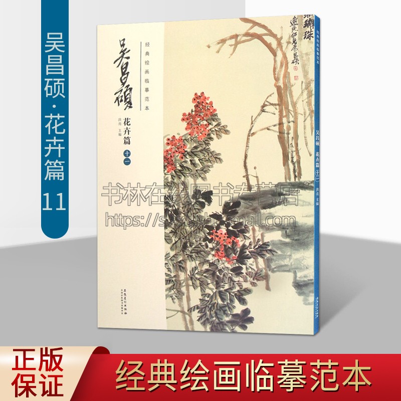 经典绘画临摹范本 吴昌硕 花卉篇 11(平装)洪亮 编 美术技法 牡丹水仙图墨葡萄图 吴昌硕中晚年时期的花卉类书籍 安徽美术出版社
