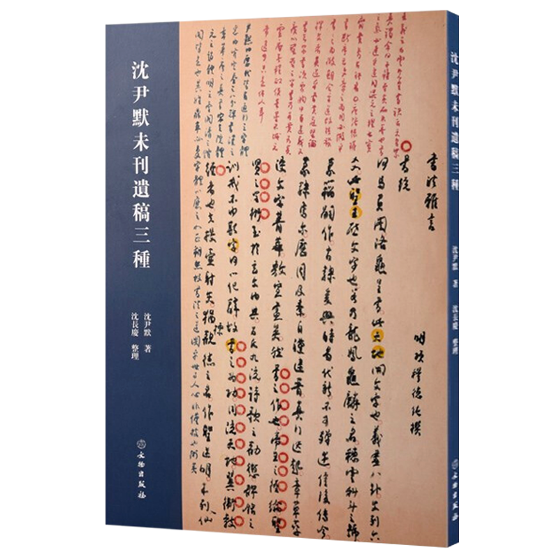 沈尹默未刊遗稿三种 名家毛笔书法字帖技法临摹鉴赏中国书法史研究书籍 文物出版社