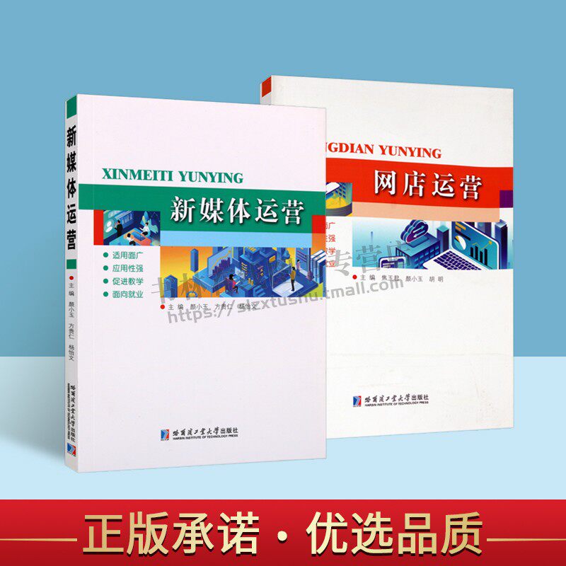 新媒体运营系列 网店运营 （共2册）电商网点运营培训教材书籍 电商平台淘宝平台实操专业基础课程 电子商务 哈尔滨工业大学出版社