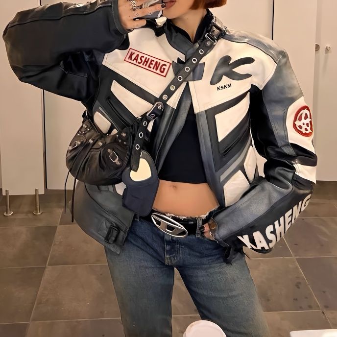 美式机车皮衣棒球服外套