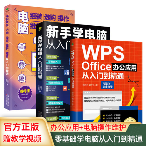 共3册正版办公软件教学书籍