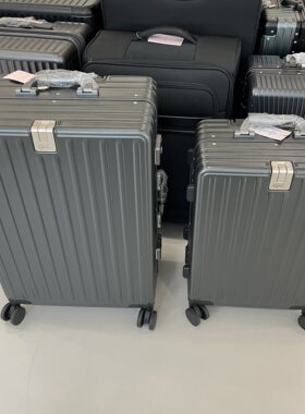 沙驰2026新款正品PC防刮万向轮铝框日常通勤拉杆箱SC5404-20S/24S