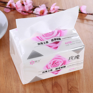 厂家玫瑰抽纸巾原木整箱卫生餐巾妇婴儿面巾纸家庭装软抽