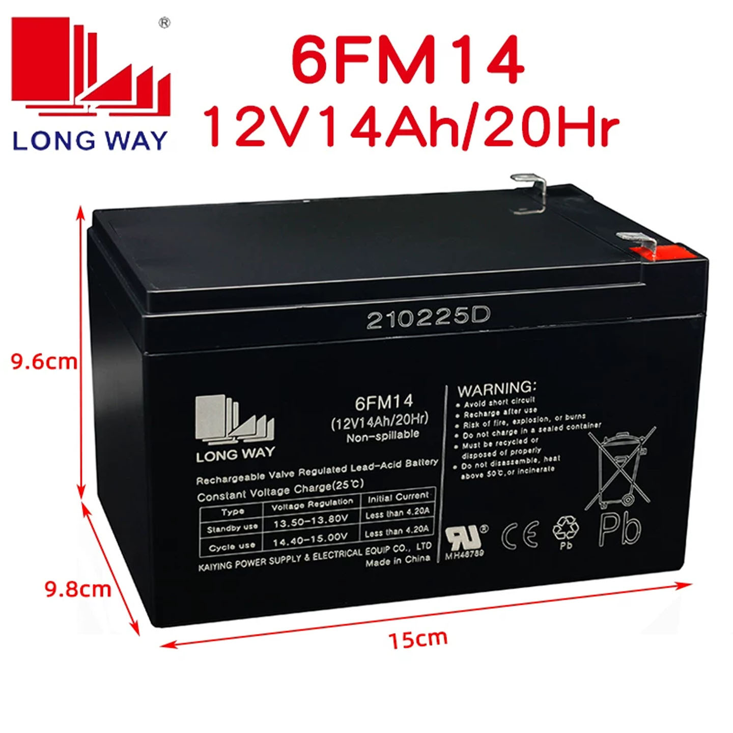 龙威音响12V14AH电瓶户外移动音响拉杆音箱铅酸蓄电池专用6FM14