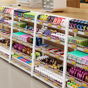 超市收银柜台前小货架便利店口香糖零食展示架药店小商品多层置物