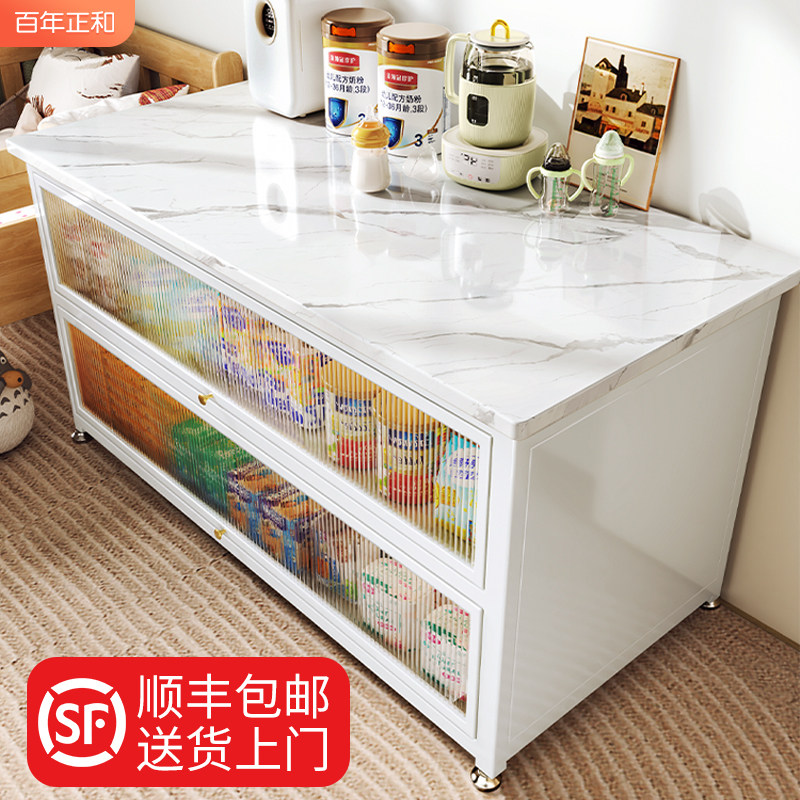 婴儿喂养台收纳柜婴儿用品置物架落地多层多功能大容量整理收纳柜