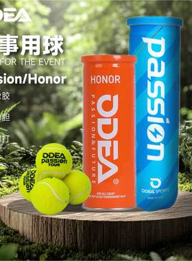 ODEA欧帝尔训练比赛网球比赛球3粒4粒Passion/Honor罐装高弹耐打
