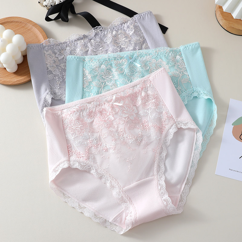 日系女士内裤纯棉蕾丝边精美蝴蝶结纯色提臀舒服大码中腰三角短裤,女士内衣/男士内衣/家居服,女三角裤,淘宝优惠券,粉丝福利购,淘宝优惠卷