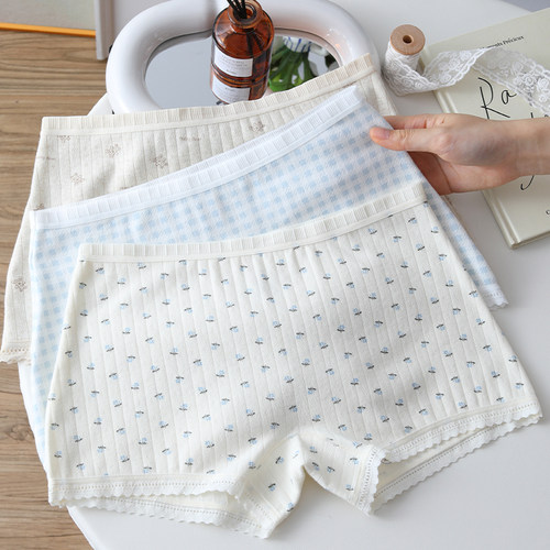 2025新款纯棉内裤女全棉裆抗菌透气无痕少女学生卡通平角短裤头