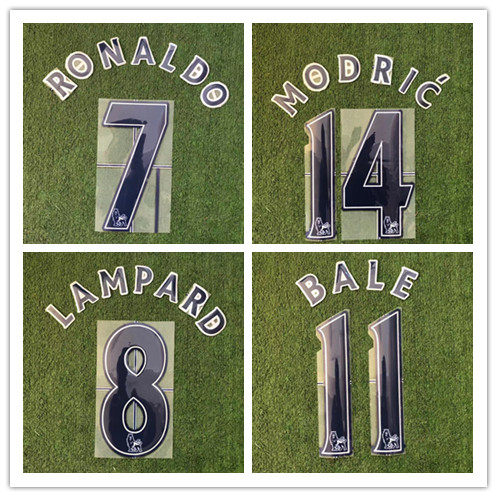 现货 0713英超绒字 球员版 蓝色 英超印字