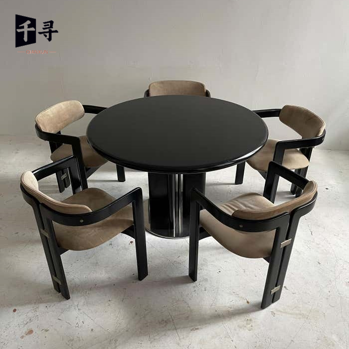 新中式售楼部处洽谈桌椅组合酒店民宿会所茶楼样板间接待客厅家用