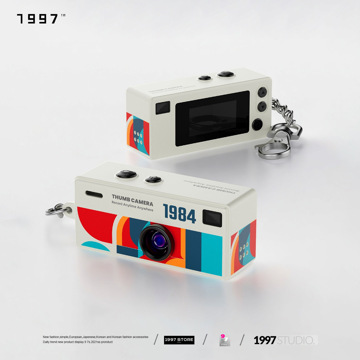 可以拍照的钥匙扣创意胶卷柯达造型彩色复古装饰挂件金属链条礼物