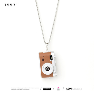 原创复古数码相机项链可以拍照学生党礼物拇指vlog便携照相机吊坠