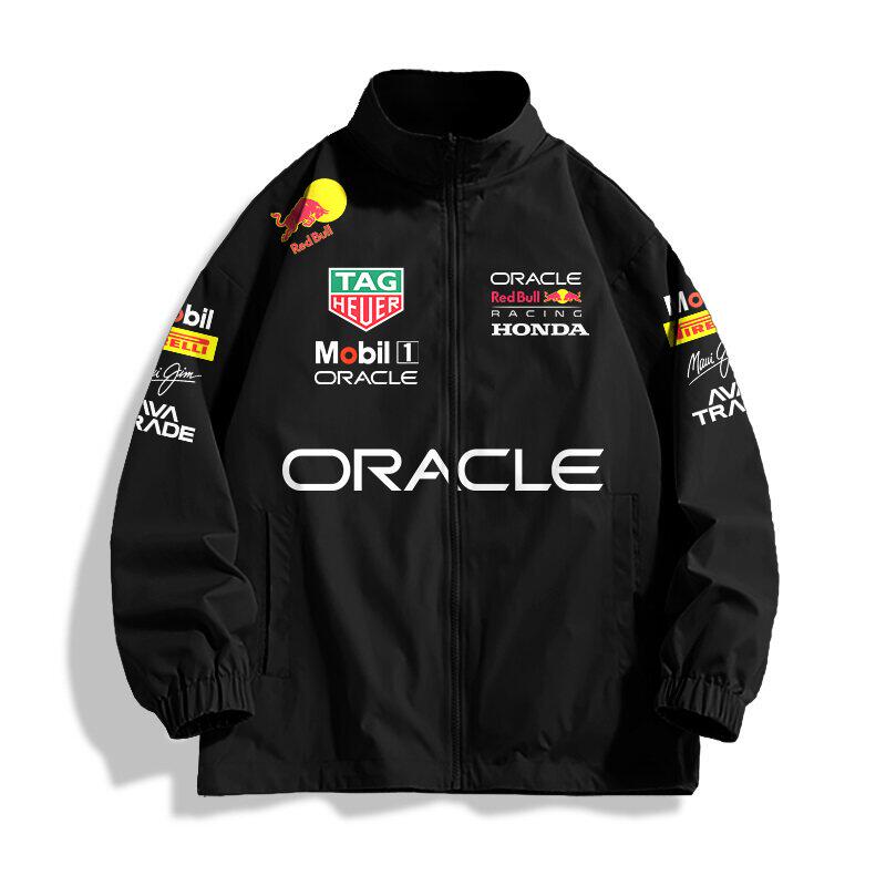 2025新款红F1牛车队方程式赛车队服拉力赛定制夹克外套男全彩夹克