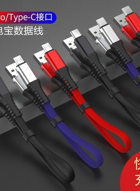 type-c数据线短款30cm专用充电宝短线移动电源方便便携适用于microusb华为oppo小米vivo安卓通用短款手机快充