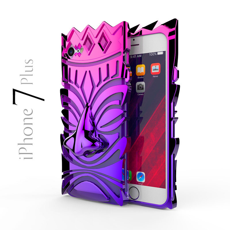 SIMON Maya Totem Electroplating Gradient Color Soft TPU Artistic Protecting Phone Case for Apple iPhone 7 Plus & iPhone 7