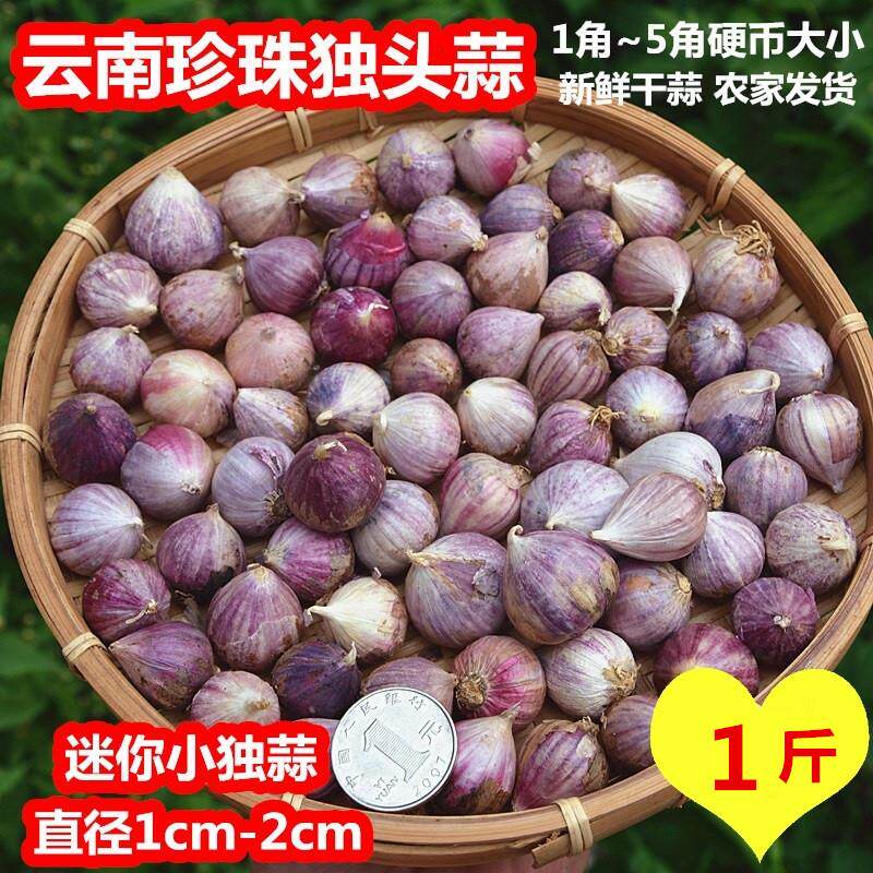 干蒜云南5斤装独头紫皮蒜独头蒜紫皮大蒜新蒜独大蒜头批发1斤包邮_虎窝淘
