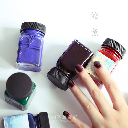 荧光色蓝色幽灵奢华墨水