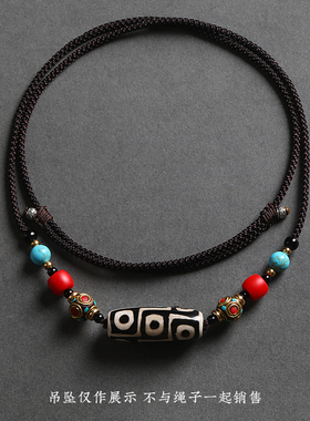 天珠挂绳横穿专用绳藏式项链绳男女锁骨链挂脖蜜蜡玉吊坠绳子编绳