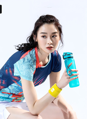 单双号DASONKA羽毛球服女短袖上衣队服文化衫比赛男