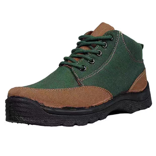 05棉鞋冬季户外保暖防滑帆布鞋高帮男靴加厚加绒军训解放鞋作训鞋
