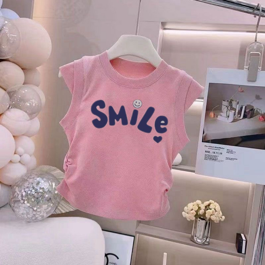 女童洋气背心t恤儿童公主风纯棉坎袖印花女童夏装上衣t恤外穿飞袖,童装/婴儿装/亲子装,背心吊带,淘宝优惠券,粉丝福利购,淘宝优惠卷