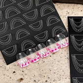 弧形辅助贴喷绘波浪2025年新款 美甲贴纸镂空法式 贴纸月牙微笑经典