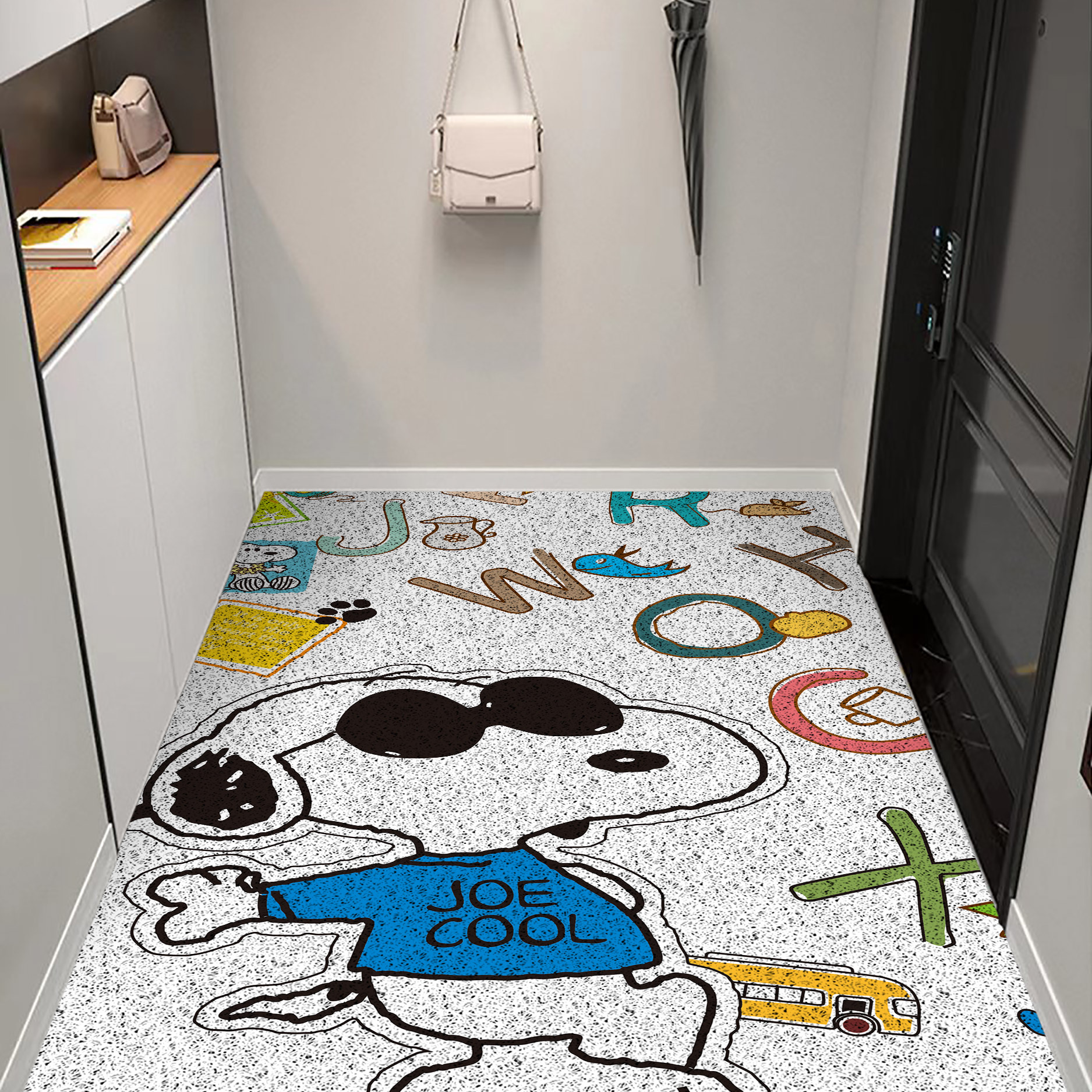 史努比卡通丝圈脚垫入户门地垫