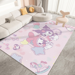 卡通三丽鸥玉桂狗皮革地垫可擦洗免洗PVC防水防油防滑脚垫卧室垫