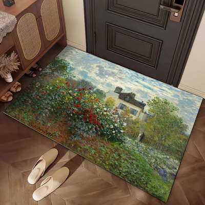 油画皮革地垫可擦洗免洗PVC防水防油防滑脚垫进门垫厨房垫客厅垫