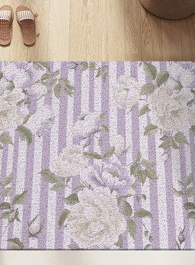 花朵入户门丝圈地垫家用耐脏免洗门外可裁剪脚垫防滑地垫进门垫