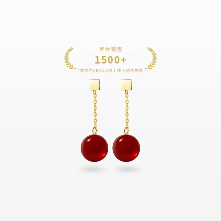 玫瑰的故事万茜同款18k金耳环