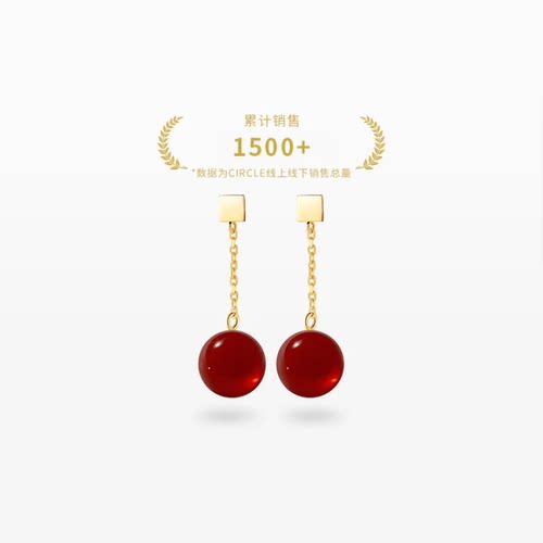 玫瑰的故事万茜同款18k金耳环