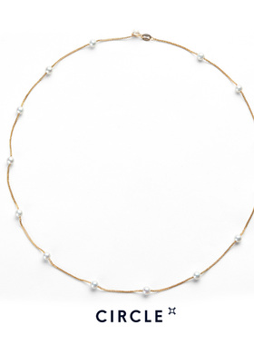 CIRCLE珠宝满天星极光天然淡水珍珠项链女款小众高级感叠戴锁骨链