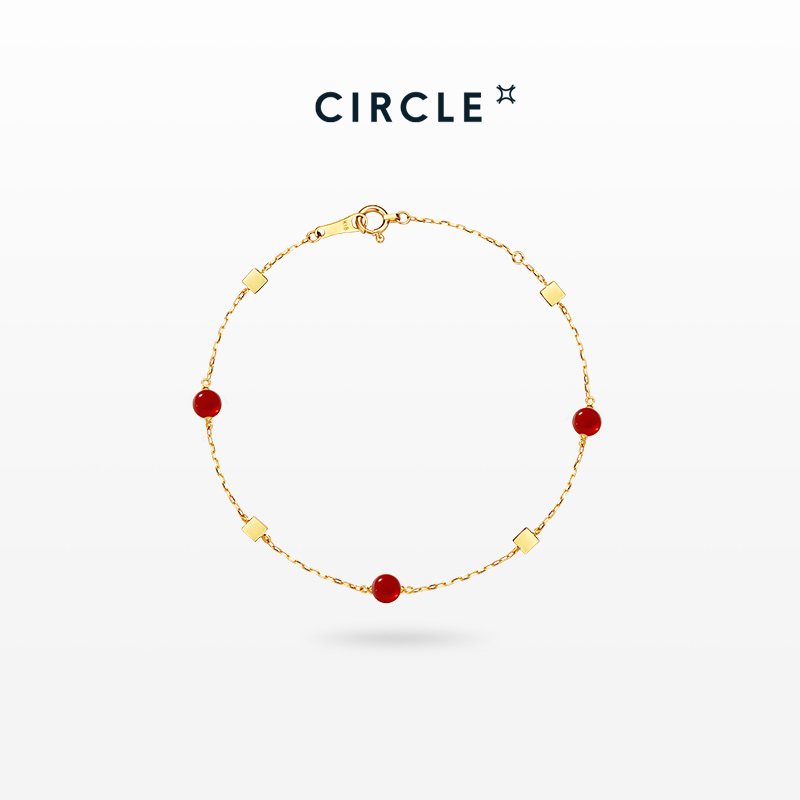 CIRCLE红玉髓手链18K金手饰