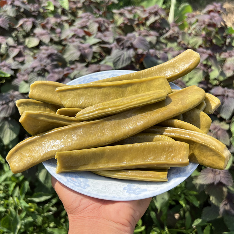 湖南特产农家自制脆刀豆刀把豆角酸辣下饭菜泡菜咸菜整块酸大刀豆