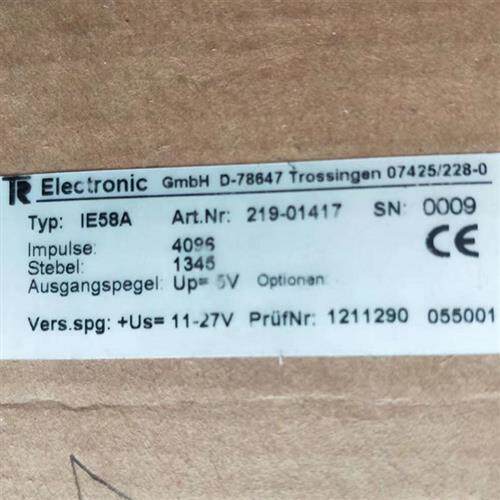 议价现货 TR编码器IE58A 219-01417 D-78647 全新原装 德国进口