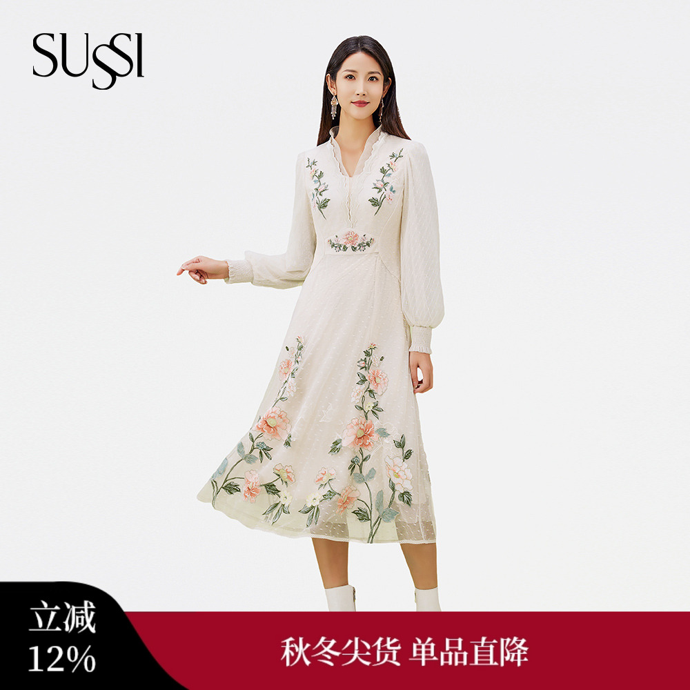 SUSSI/古色宫廷复古连衣裙