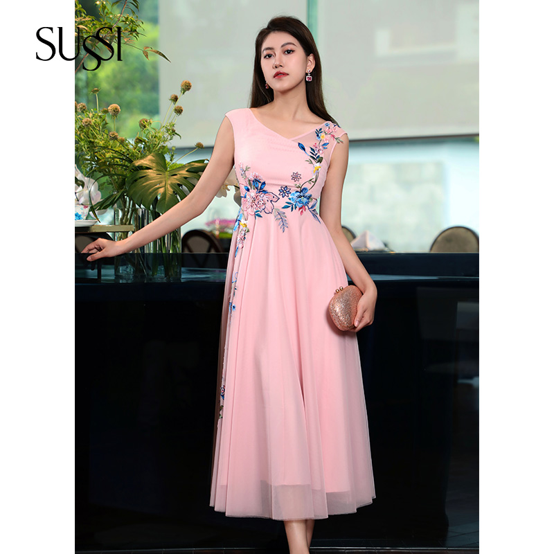 SUSSI/古色时尚高腰连衣裙