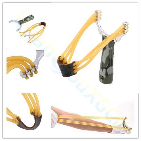 户外精准迷彩竞技合金弹弓