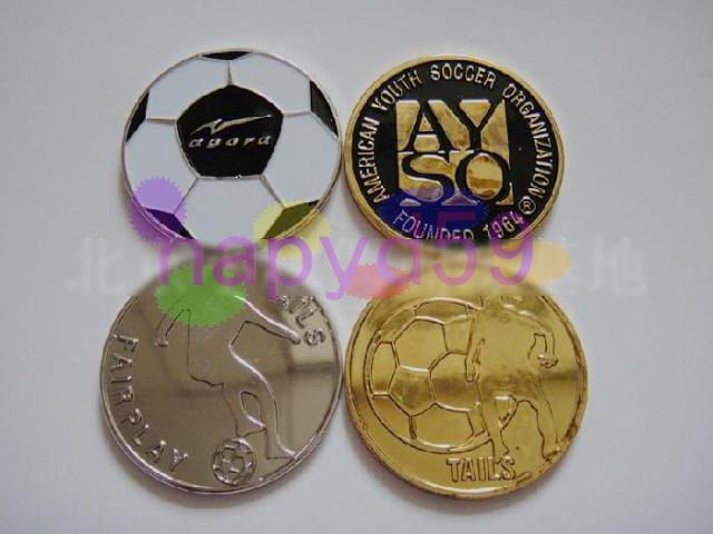 足球裁判挑边器裁判币挑边器足球裁判用品分边器配件