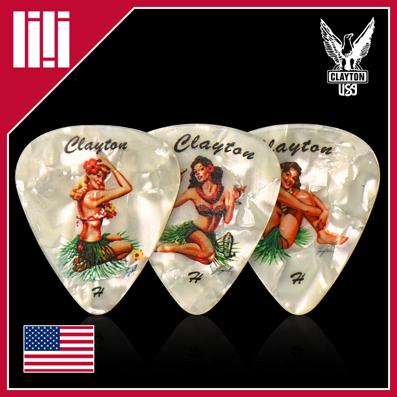 美国进口Clayton夏威夷女郎Hula Hotties 收藏纪念礼物吉他拨片