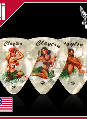 美国进口Clayton夏威夷女郎Hula Hotties 收藏纪念礼物吉他拨片