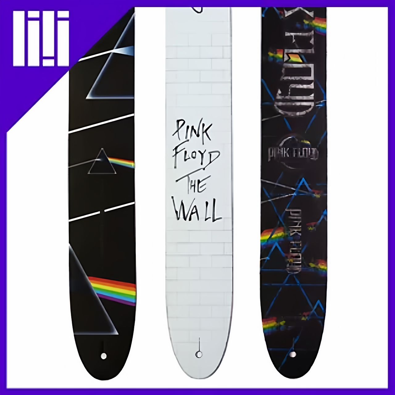 Perri's派瑞斯 Pink floyd乐队正版签名款电木吉他皮制背带6.35CM