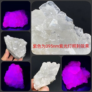 荧光方解石 矿物晶体矿石标本原石奇石摆件收藏地质科普教学标本